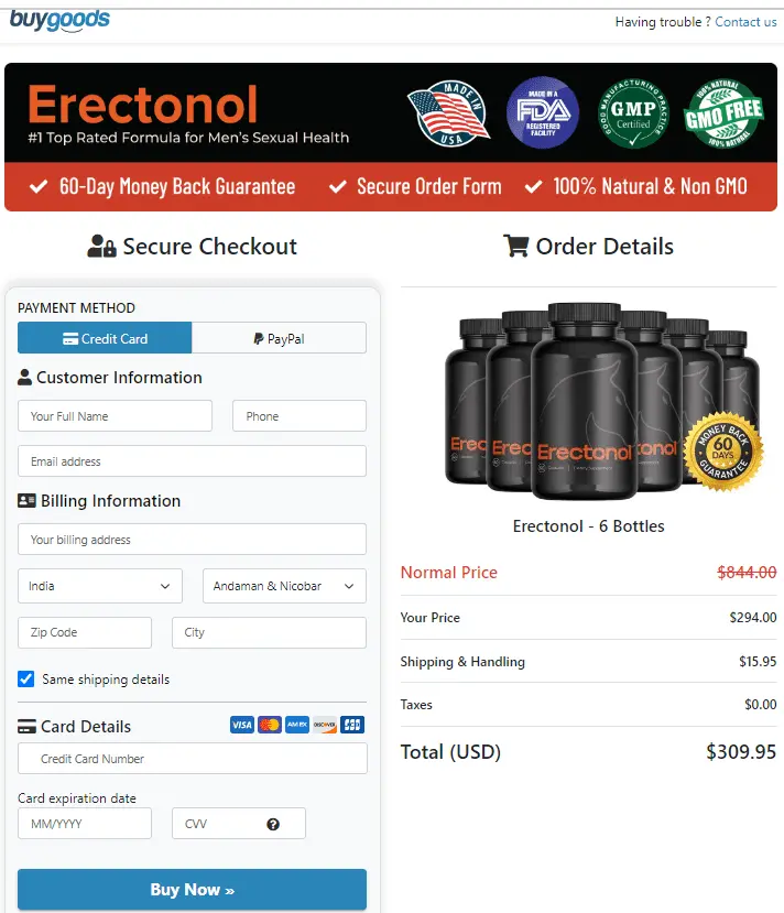 erectonol order page